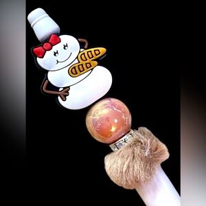 New girl snowman funny ballpoint ink pen